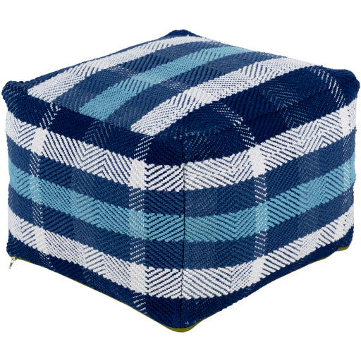 Jacobean Multi-Blue Pouf