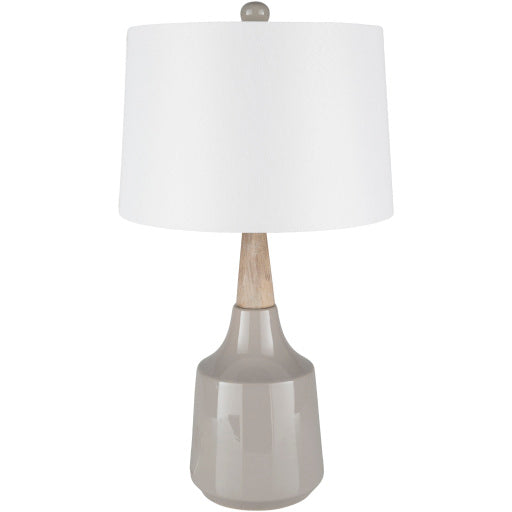 Kent White/Wood 28" Lamp