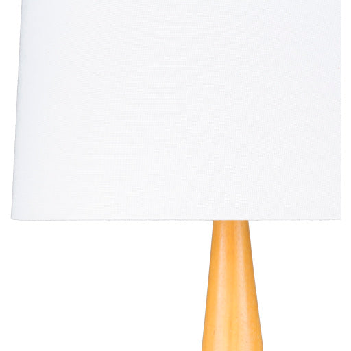 Kent White/Wood 28" Lamp