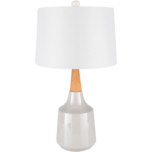 Kent White/Wood 28" Lamp