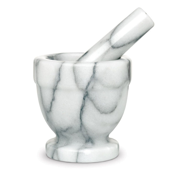 HIC Kitchen Marble Mortar And Pestle Spice Herb Grinder
