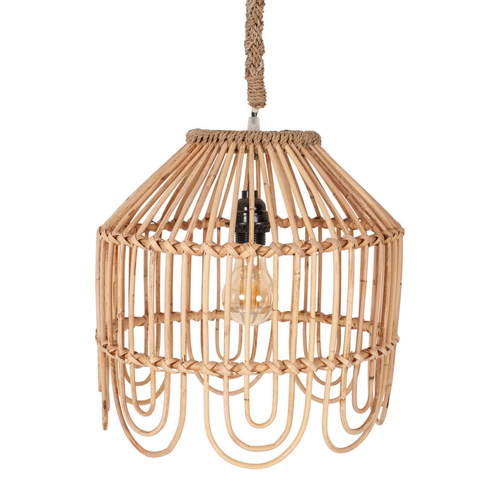 Maris Rattan Scalloped Edge Pendant