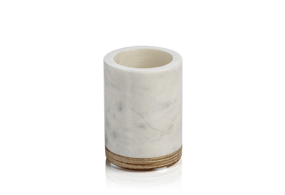 Singita Marble And Balsa Wood Bathroom Accessories