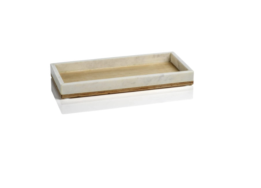Singita Marble And Balsa Wood Vanity Tray