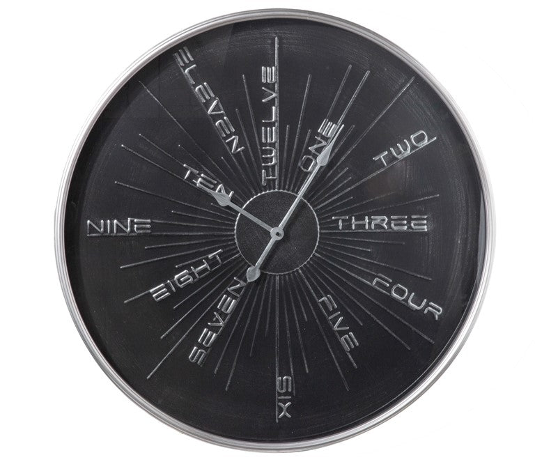 Metal Wall Clock With Box And Glass