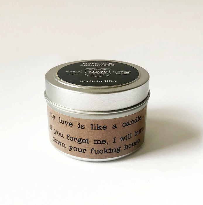 My Love Tin Candle