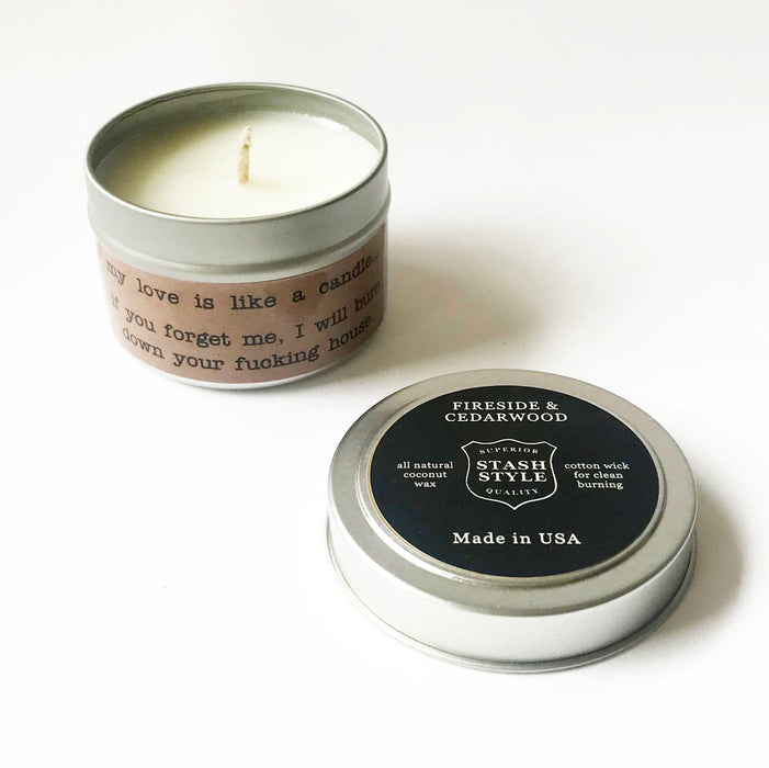 My Love Tin Candle