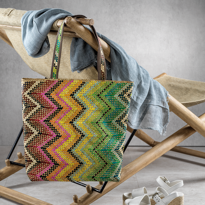 Mia All Purpose Bag - Multicolour Zigzag