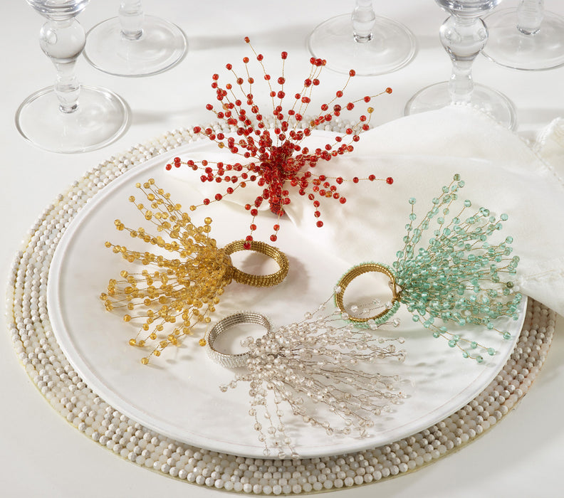 Beaded Design Napkin Ring