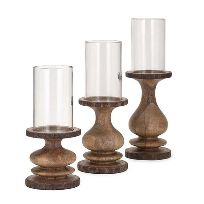 Wood Bark Pillar Candle Holder
