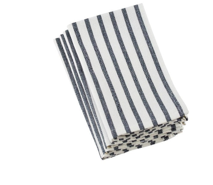 Navy Blue Striped Design Napkin
