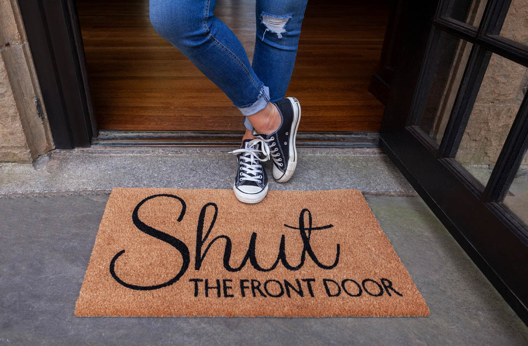 Shut The Front Door Doormat