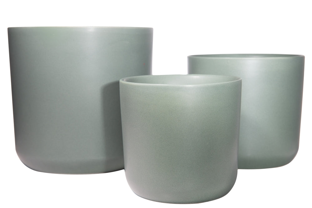 Plain Round Green Pot