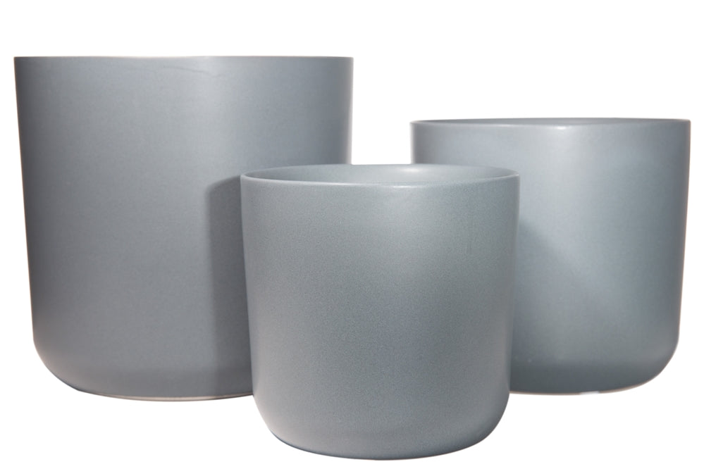 Plain Gray Round Pot