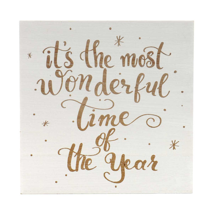 Wonderful Time Sign - White