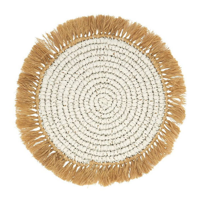 White Raffia Placemat