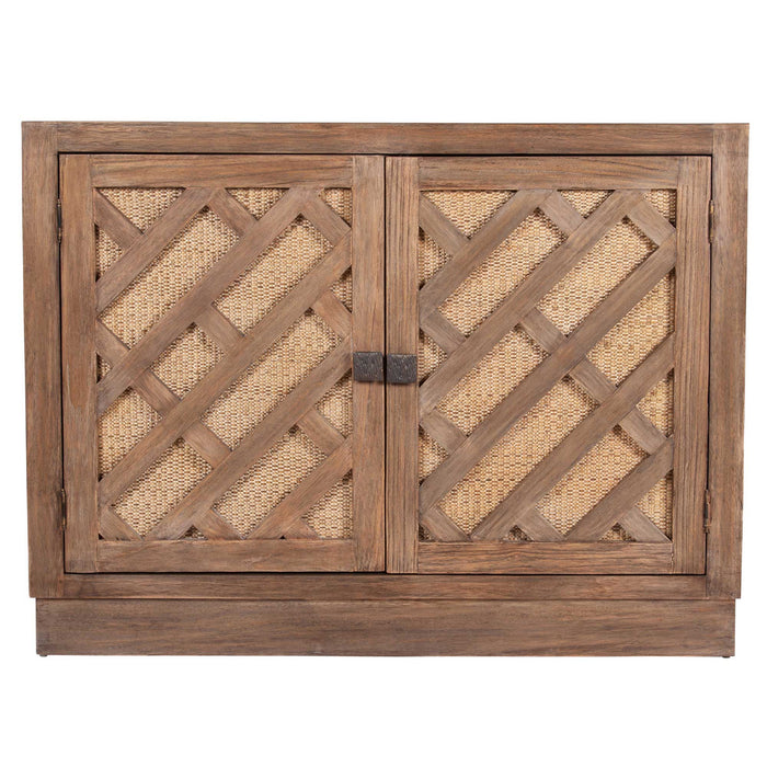 Gladys Cane Inset 2-Door Cabinet