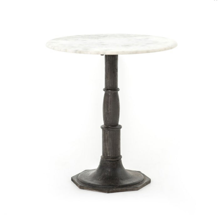 Lucy Side Table - Carbon Wash, Marble Top