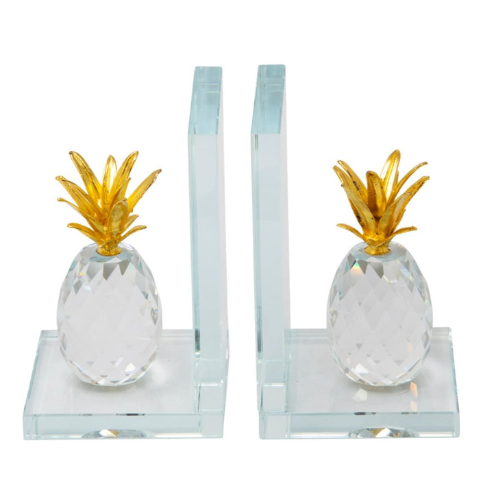 Crystal Pineapple Bookends