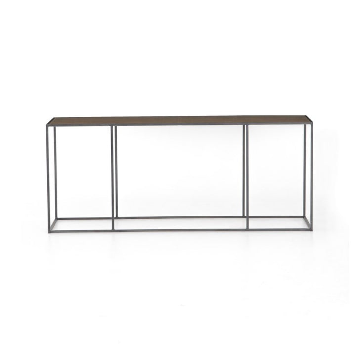 Phillip Console Table - Antique Brass Clad