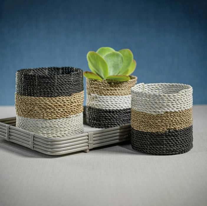 Monterey Seagrass 3-Tone Baskets