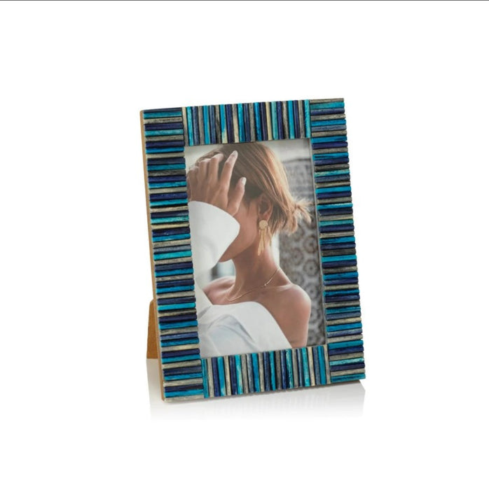 Biarritz Blue Bone Photo Frame
