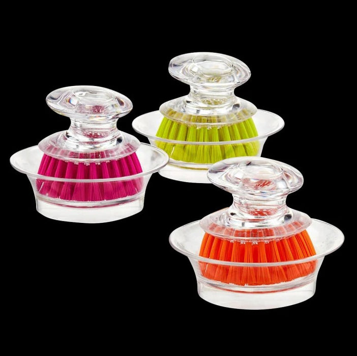 Mini Brush Scrubber With Holder