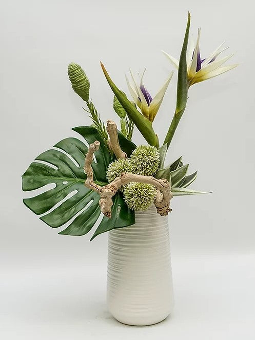 White Bird / Allium Faux Plant