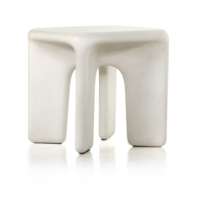Dante End Table - White Concrete