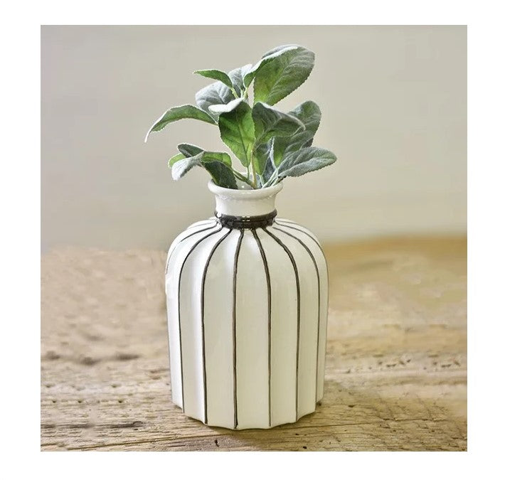 Grey & White Vase