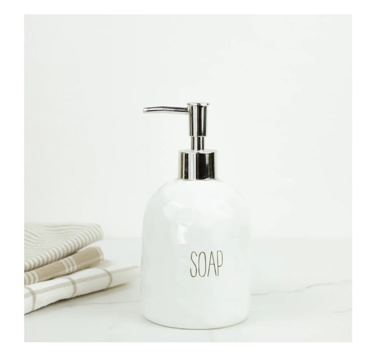 White Soap Pump