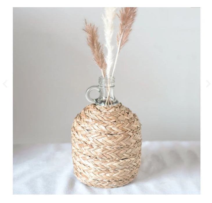 Natural Grass Weave Bottle