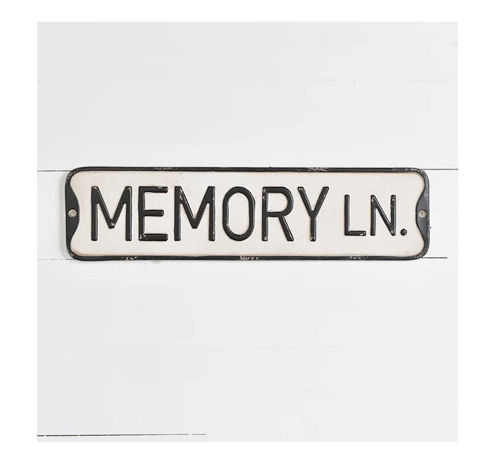 Memory Lane Street Sign