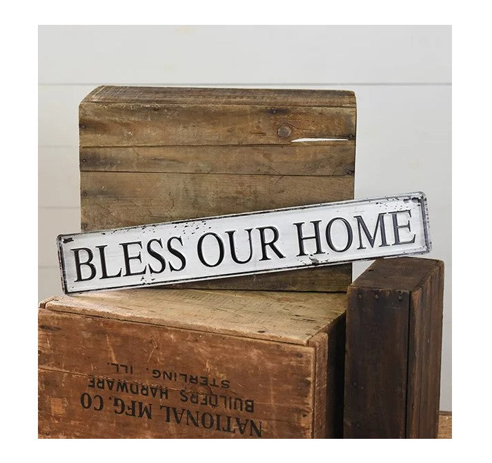 Bless Our Home Tin Sign