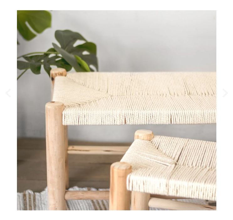 Cotton Rope Woven Bench