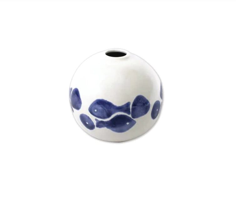 Santorini Fish Round Vase