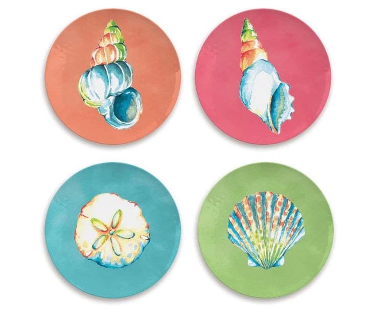 Sandbar Brights Appetizer Plate - Assorted Set Of 4