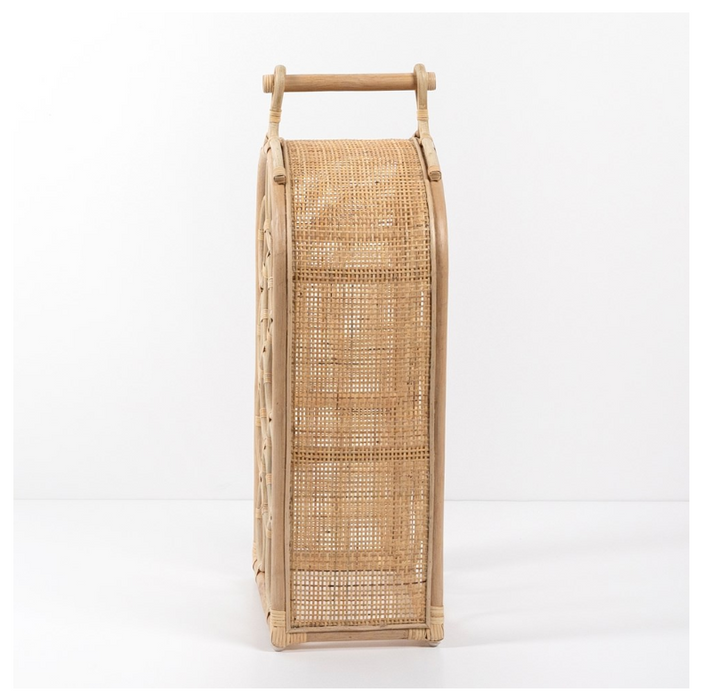 Arched Rattan Wine Rack - Natural Rattan