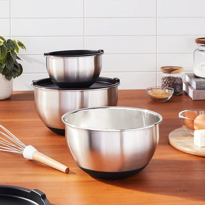 Oggi Stainless Steel Bowls With Lids