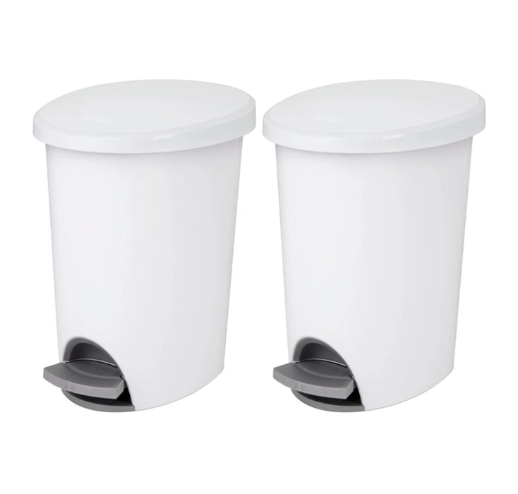 Sterilite Step-On Wastebasket - White