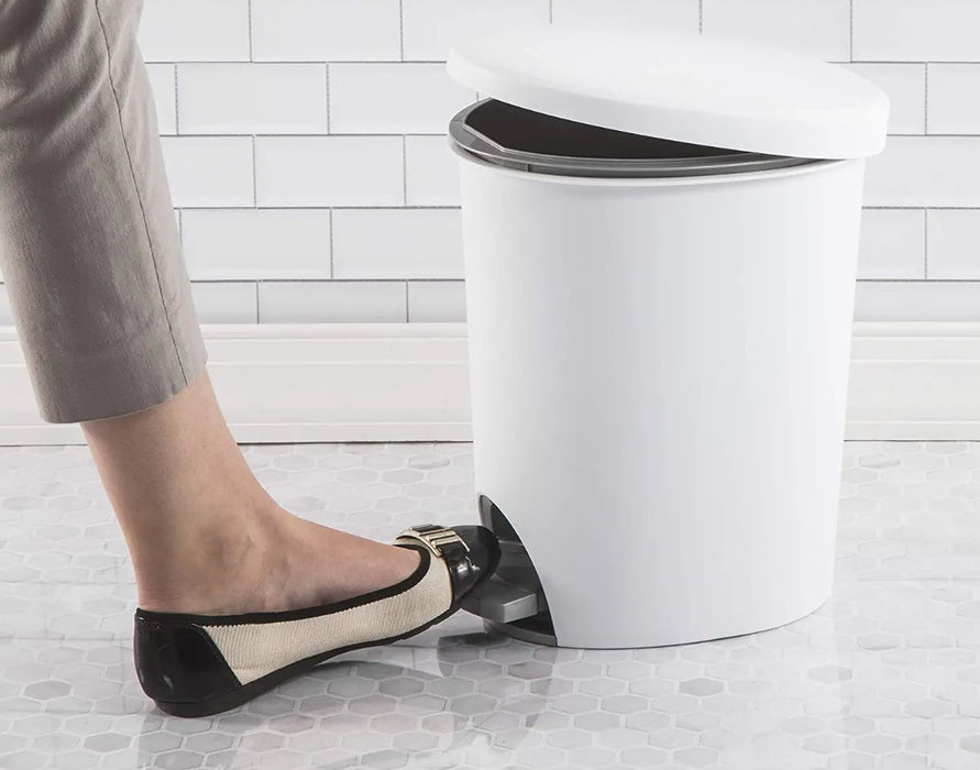 Sterilite Step-On Wastebasket - White