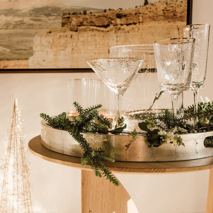 Round Antique Gold / Silver Tray