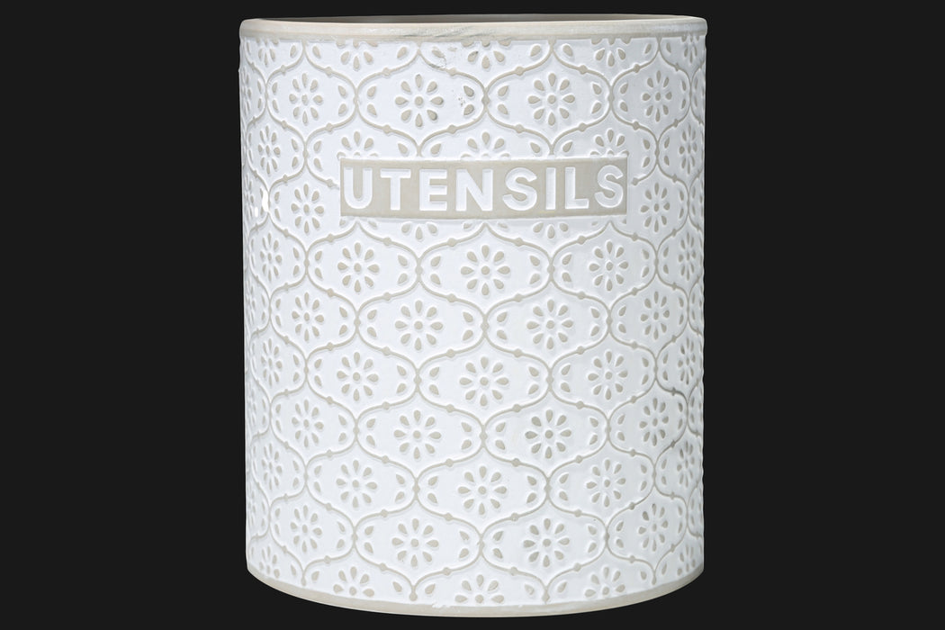 Terracotta Round Utensil Jar