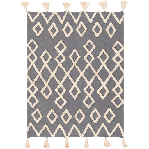 Tut Dark Gray/Beige Throw