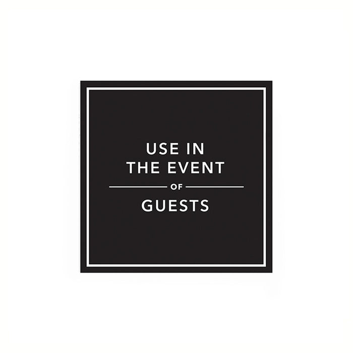 Use In The Event Of Guests Cocktail Napkin