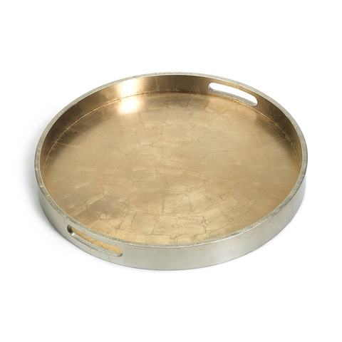 Round Antique Gold / Silver Tray