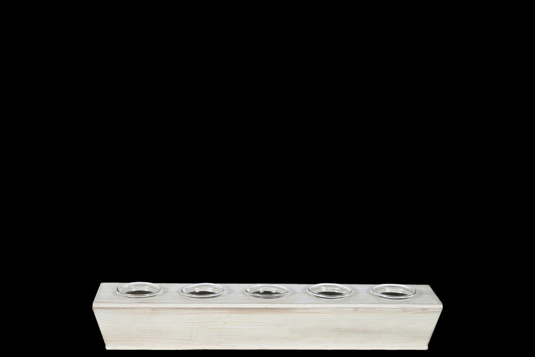 Wood Rectangle Candle Holders