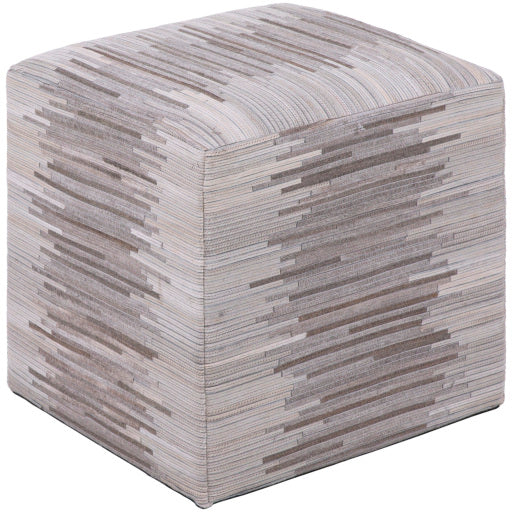 Zander Cream/Taupe Pouf