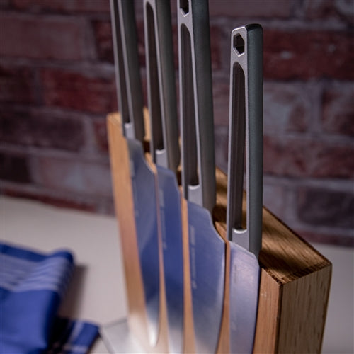Zassenhaus Magnetic Knife Block - Oak Wood