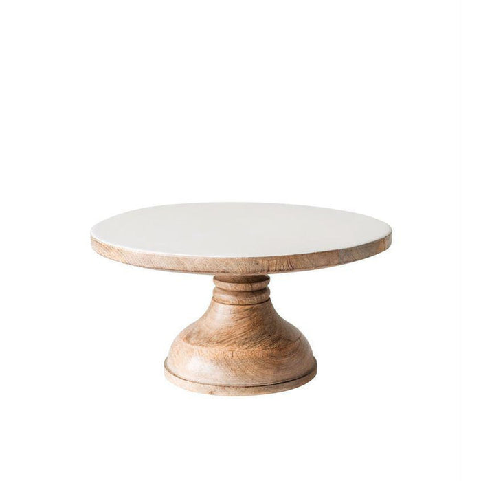 Round Enameled Pedestal Stand